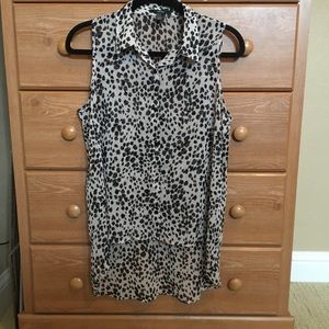 Sheer cheetah printed top